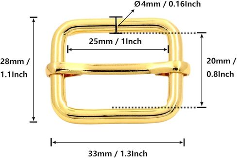 BIKICOCO مشبك معدني لضبط الشرائح ثلاثي الانزلاقات مع شريط مركزي متحرك، للأشرطة، 1 × 0.8 بوصة in Kuwait
