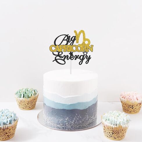 كبير الجدي الطاقة كعكة توبر، ديسمبر يناير الجدي حفلة عيد ميلاد الديكور، زودياك علم التنجيم حفلة عيد ميلاد كعكة الديكور، الأبراج تحت عنوان لوازم عيد ميلاد in Kuwait