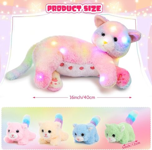 Nurturing Cat Stuffed Animal with Plush Kittens for Girls and Boys Plushy Kitty Mommy Cat with 4 Baby Cats for Birthday Party Favors Gifts (Cute Style) in Kuwait