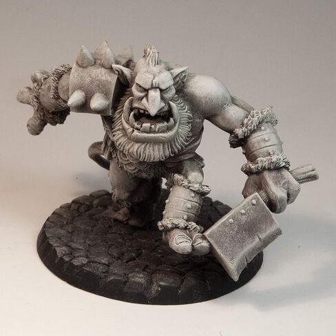 مجسم مصغر من Stonehaven Miniatures Troll Zerker، 100% من راتنج اليوريثان - بطول 60 مم - (لألعاب الحرب على الطاولة بمقياس 28 مم) - صنع في الولايات المتحدة الأمريكية in Kuwait