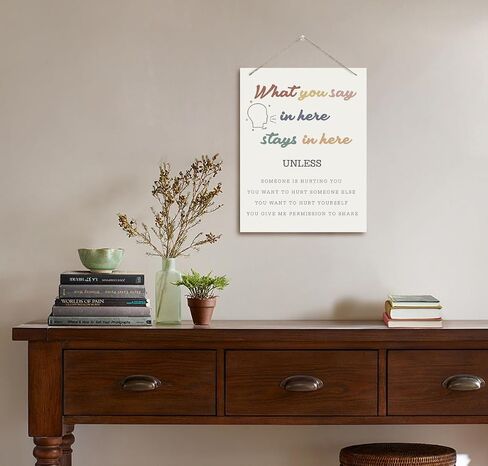 Therapy Decor, Therapy Office Decor, Confidentiality Decor for Counseling Room, Psychologist Office Decor, School Counselor Office Decor, Mental Health Wall Art, What You Say In Here Stays In Here in Saudi Arabia