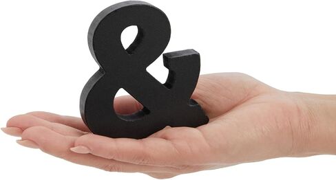 Bright Creations 54 Pieces 3D Wooden Alphabet Letters for Tabletop, Home Wall, Party Decor, DIY Crafts, A-Z (3 Inch, Black, 0.6 in Thick) in Saudi Arabia