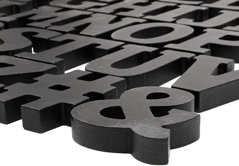 Bright Creations 54 Pieces 3D Wooden Alphabet Letters for Tabletop, Home Wall, Party Decor, DIY Crafts, A-Z (3 Inch, Black, 0.6 in Thick) in Saudi Arabia