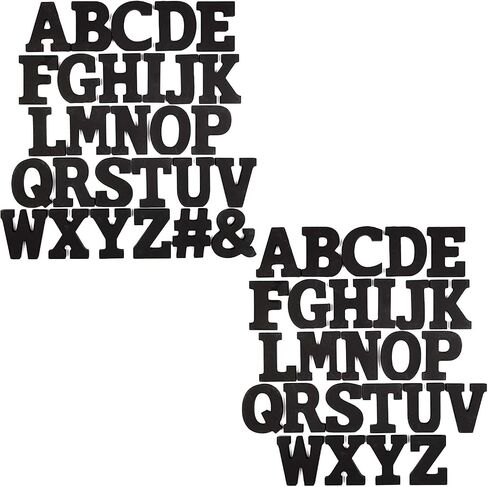 Bright Creations 54 Pieces 3D Wooden Alphabet Letters for Tabletop, Home Wall, Party Decor, DIY Crafts, A-Z (3 Inch, Black, 0.6 in Thick) in Saudi Arabia