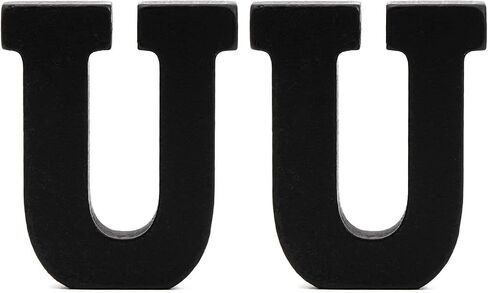 Bright Creations 54 Pieces 3D Wooden Alphabet Letters for Tabletop, Home Wall, Party Decor, DIY Crafts, A-Z (3 Inch, Black, 0.6 in Thick) in Saudi Arabia