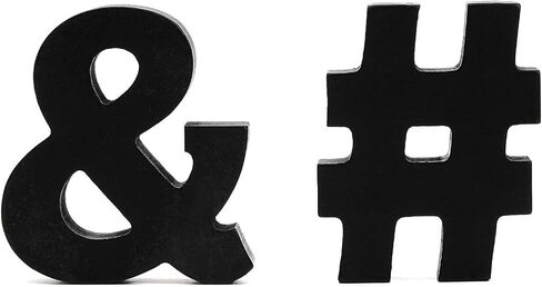 Bright Creations 54 Pieces 3D Wooden Alphabet Letters for Tabletop, Home Wall, Party Decor, DIY Crafts, A-Z (3 Inch, Black, 0.6 in Thick) in Saudi Arabia