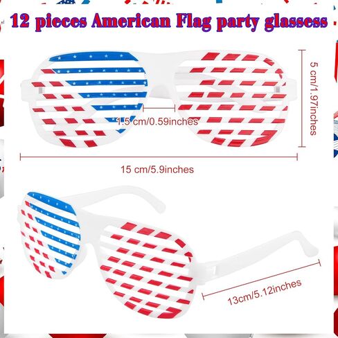 36 قطعة من عصابات الرأس في الرابع من يوليو، مجموعة من عصابة الرأس الوطنية مع نظارات العلم الأمريكي، قلادات على شكل نجمة، إكسسوارات الحفلات العسكرية، عصابة رأس أمريكية، إكسسوارات تحت عنوان أمريكا لحفلة يوم الاستقلال in Kuwait