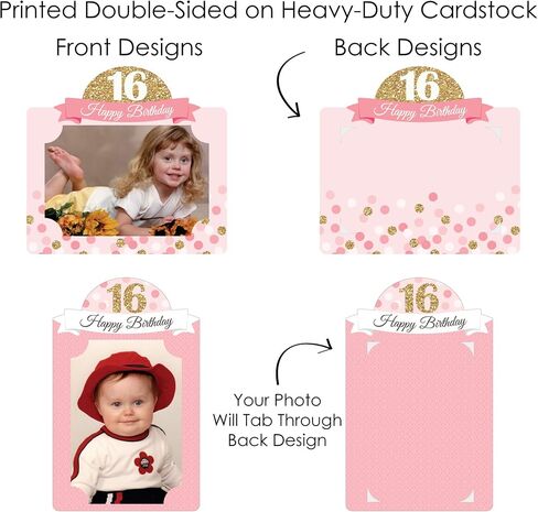 Big Dot of Happiness Sweet 16-16th Birthday Party Picture Centerpiece Sticks - Photo Table Toppers - 15 Pieces in Saudi Arabia