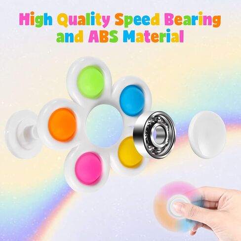 GOHEYI 20 Pack Fidget Spinners Pop Toys for Kids,Return Gifts Birthday, Christmas Party Supplies Mini Fidget Spinners Bulk for Kids in Kuwait