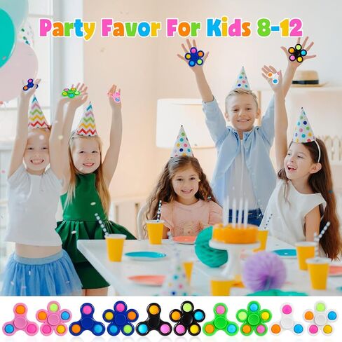 GOHEYI 20 Pack Fidget Spinners Pop Toys for Kids,Return Gifts Birthday, Christmas Party Supplies Mini Fidget Spinners Bulk for Kids in Kuwait