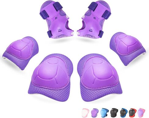 مجموعة معدات الحماية للأطفال/الشباب، وسادة الركبة، وسادات المعصم، للتزلج على الجليد، ودراجة ركوب الدراجات، ولوح التزلج، والتزلج على الجليد، وركوب السكوتر، وغيرها من الأنشطة الرياضية الخارجية in Kuwait