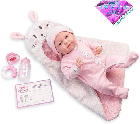 JC Toys - La Newborn Royal Collection| 15.5" Soft Body Baby Doll and Accessories | Designed by Berenguer Made in Spain | Ages 2+ | Royal Gift Set in Kuwait