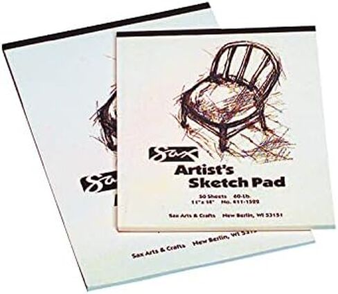 Sax - 453695 Artists Sketch Pad, White, 14" L x 11" W (Sheet of 50) in Saudi Arabia