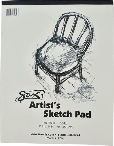 Sax - 453695 Artists Sketch Pad, White, 14" L x 11" W (Sheet of 50) in Saudi Arabia