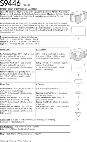 Simplicity Sewing Pattern S9446 Pet Crate Covers in Three Sizes and Accessories, White,OSFA,SS9446OS in Saudi Arabia