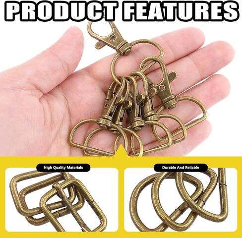 Mardatt 100 PCS 3 Colors Hardware Buckles Kit including D-Ring, Triangle Slide Square Rings Magnetic Snap Swivel Clasp Hooks in Kuwait