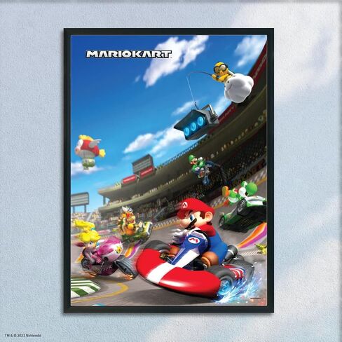 Mario Kart 1,000 Piece Jigsaw Puzzle | Collectible Puzzle Featuring Mario, Princess Peach, Bowser, Yoshi, and Luigi from The Popular Racing Video Game | Officially Licensed Nintendo Merchandise in Saudi Arabia
