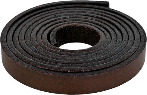 حزام جلدي من GENIQUE بعرض 1/2 بوصة، شرائط جلدية محببة بالكامل للحرف اليدوية، بسمك 3 مم، 60 بوصة in Kuwait