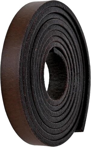 حزام جلدي من GENIQUE بعرض 1/2 بوصة، شرائط جلدية محببة بالكامل للحرف اليدوية، بسمك 3 مم، 60 بوصة in Kuwait