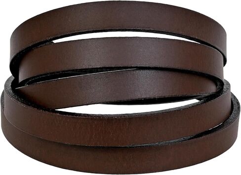 حزام جلدي من GENIQUE بعرض 1/2 بوصة، شرائط جلدية محببة بالكامل للحرف اليدوية، بسمك 3 مم، 60 بوصة in Kuwait