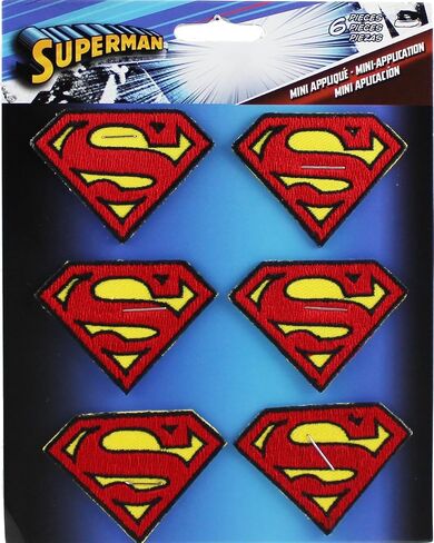 C&D Visionary Application DC Comics Superman 6 Logo Patch Set Red & Yellow, 6 Inch in Saudi Arabia
