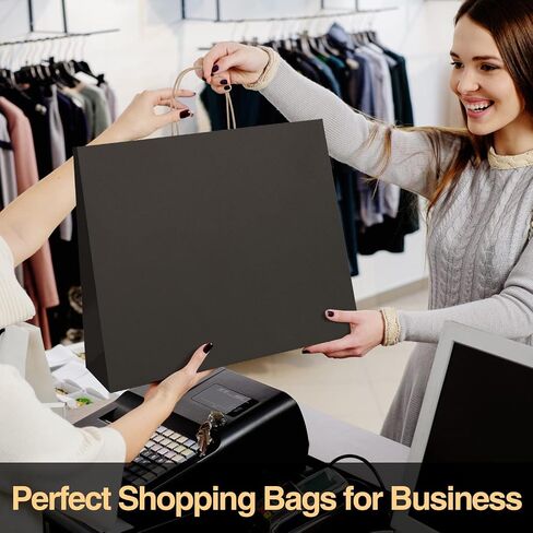 Poever Kraft Paper Wine Bags with Handles 5.25x3.25x13 inch for Whiskey Spirits Bottles 25PCS Bluk, Brown Gift Bags Shopping Bags Party Bags Retails Bags Wrapping Bags in Kuwait