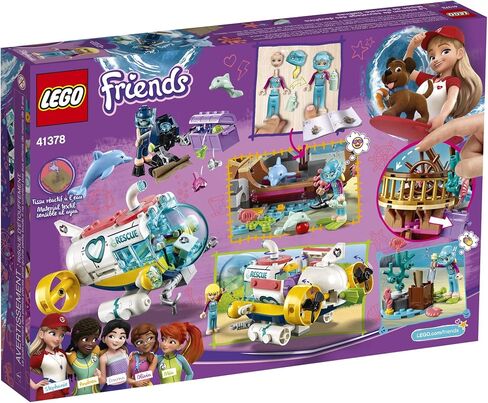 LEGO Friends Dolphins Rescue Mission 41378 Building Kit with Toy Submarine and Sea Creatures, Fun Sea Life Playset with Kacey and Stephanie Minifigures for Group Play (363 Pieces) in Saudi Arabia