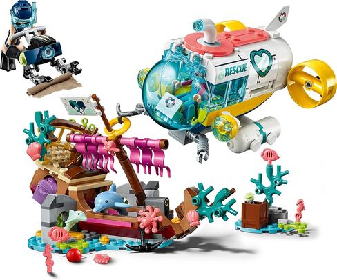 LEGO Friends Dolphins Rescue Mission 41378 Building Kit with Toy Submarine and Sea Creatures, Fun Sea Life Playset with Kacey and Stephanie Minifigures for Group Play (363 Pieces) in Saudi Arabia