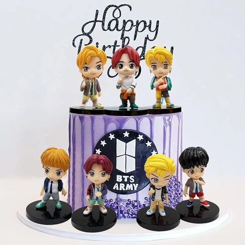 يورونيت 7 قطع من مجسمات تزيين الكعك لتزيين الكيك والحفلات واعياد الميلاد والحفلات الرائعة لتزيين الكب كيك in Kuwait