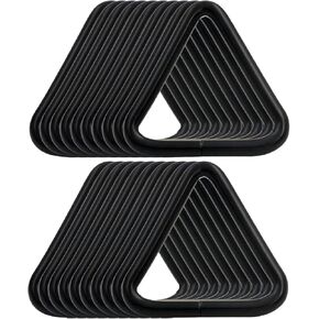 BIKICOCO 1-1/4'' Metal Triangle Ring Buckle Connectors Round Edge Webbing Bag Clasp Handbag Strap Making Hardware, Gunmetal - Pack of 20