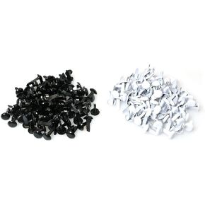 RLECS 200pcs Mixed Color Mini Brads Scrapbooking Card Making Craft DIY Round Mini Iron Brads for Albums Greeting Cards 0.3x0.47in (100pcs Black + 100pcs White) in Saudi Arabia