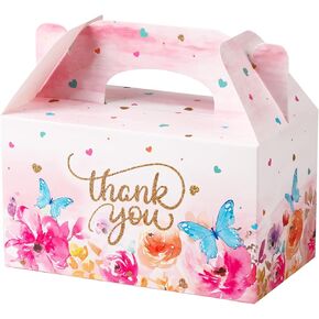 Giiffu Party Favor Treat Boxes Blue Butterfly, 6.3 Inch Butterfly Goodie Gable Candy Box Paper Gift Box for Birthday Party Supplies Baby Shower Wedding Party -12Pack