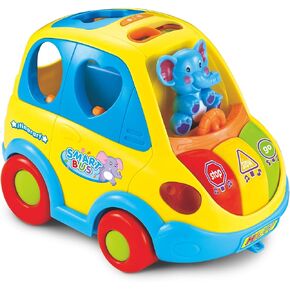 كليفر كوبيه - فارز أشكال السيارة مع الموسيقى والأضواء والحركة - 5 مكعبات على شكل حيوانات، خياران للصوت، وضعان للعب - لعبة سيارة أنشطة للأطفال الرضع والأطفال الصغار الذين تزيد أعمارهم عن 18 شهرًا in Kuwait