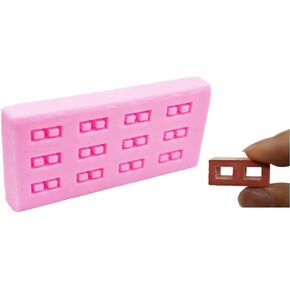 قالب الطوب المصغر (مقياس 1:12) قالب سيليكون من السيليكون للطوب DIY والخرسانة والجص والراتنج والفوندان والشوكولاتة والبطاقات والطين وتزيين الكيك، DIY in Kuwait