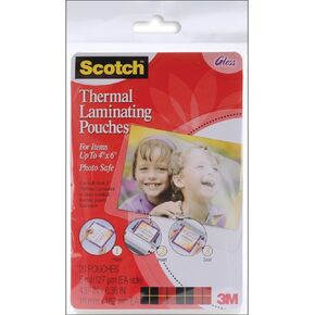 Scotch Photo Size Thermal Laminating Pouches, 5 mil, 6 x 4, 20/Pack in Kuwait