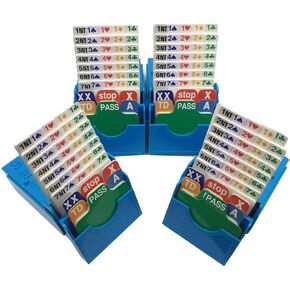 Time Walker Set of 4 Sky Blue Plastic Partner Bridge Bidding Boxes with Scoring Cards Card Games Bid Device in Saudi Arabia
