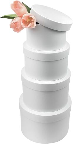 علب هدايا دائرية من اوبيو (ابيض نقي) in Kuwait