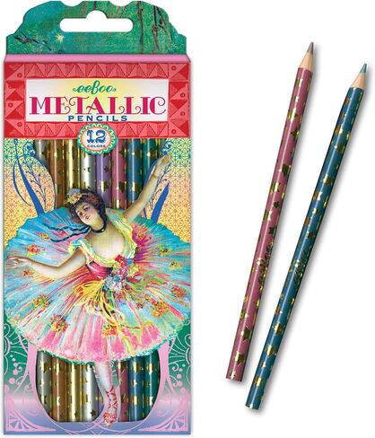 eeBoo French Dancer Metallic Color Pencils/Set of 12, Multi, 1 Count in Saudi Arabia