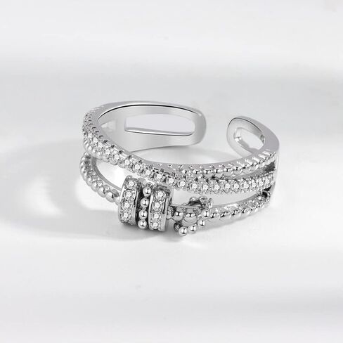 جن اكس ان خاتم فيدجيت تو ماي ابنت، خاتم فيدجيت لتخفيف القلق للنساء، خاتم قابل للتعديل لتخفيف القلق بالوان قوس قزح، هدايا مجوهرات in Kuwait