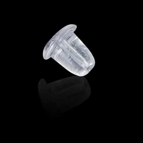 يويو ستور 100 قطعة (50 زوجًا) 100 قطعة من الأقراط المصنوعة من بلاستيك PVC مع 100 قطعة من سدادات الأذن البلاستيكية غير المرئية مقاس 3 × 12 ملم in Kuwait