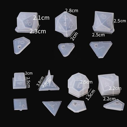 قالب صندوق النرد الراتنج، قالب سيليكون صندوق النرد السداسي مع قالب غطاء للعبة طاولة صب راتنجات الإيبوكسي in Kuwait