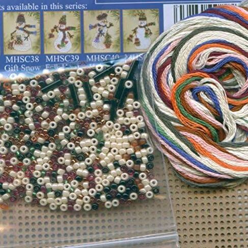 Mill Hill Gingerman Snow Charmer Beaded Counted Cross Stitch Ornament Snowman Kit Mill Hill 2003 Snow Charmers MHSC42 in Saudi Arabia