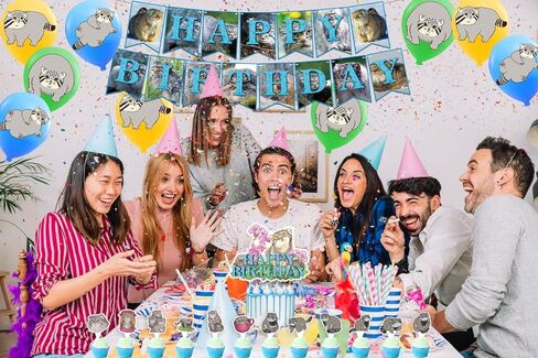 Steppe Cat Party Decorations Pallas Cat Birthday Party Supplies Includes Steppe Cat Birthday Banner Cake Topper Cupcake Toppers Balloons for Steppe Cat Birthday Supplies Kitten Party in Kuwait