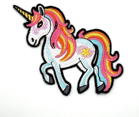 3.5" Unicorn Patch, Unicorn Iron On Patch, Iron On Unicorn, Unicorn Patches - Iron On Patches for Kids/Girls- Kids Applique - Sew On Appliques for Kids/Girls - Embroidered Patch/Backpack Patch in Saudi Arabia