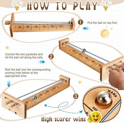 ديكين مجموعتان من العاب سطح الطاولة الخشبية الكلاسيكية، العاب سطح المكتب، العاب سطح المكتب، كرة تمرين ذكية، العاب ريترو للمراهقين والبالغين in Kuwait