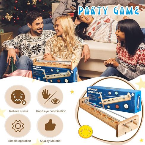 ديكين مجموعتان من العاب سطح الطاولة الخشبية الكلاسيكية، العاب سطح المكتب، العاب سطح المكتب، كرة تمرين ذكية، العاب ريترو للمراهقين والبالغين in Kuwait
