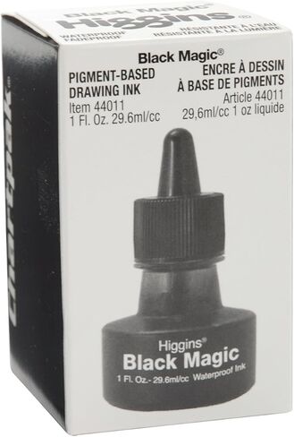 Higgins Black Magic Pigmented Drawing Ink, 1 Ounce Bottle (44011) in Saudi Arabia