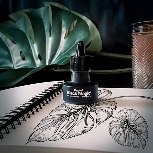 Higgins Black Magic Pigmented Drawing Ink, 1 Ounce Bottle (44011) in Saudi Arabia