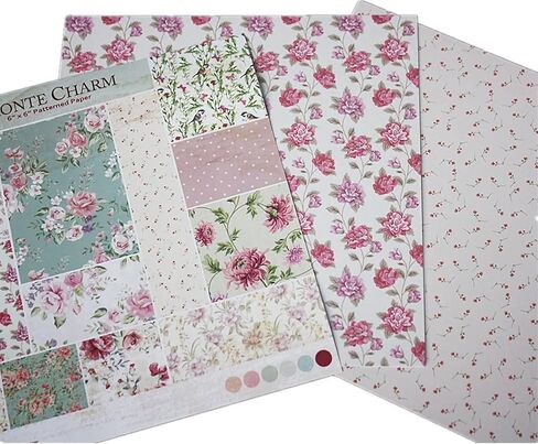 24 ورقة من ورق القصاصات بنمط الزهور مقاس 6 × 6 من Valley of Vera للمجلات غير المرغوب فيها والحرف الورقية وصناعة البطاقات in Kuwait