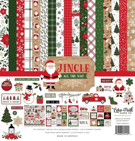 Echo Park Paper Company Jingle All The Way Collection Kit Paper, Multi in Saudi Arabia
